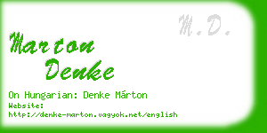 marton denke business card