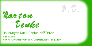 marton denke business card